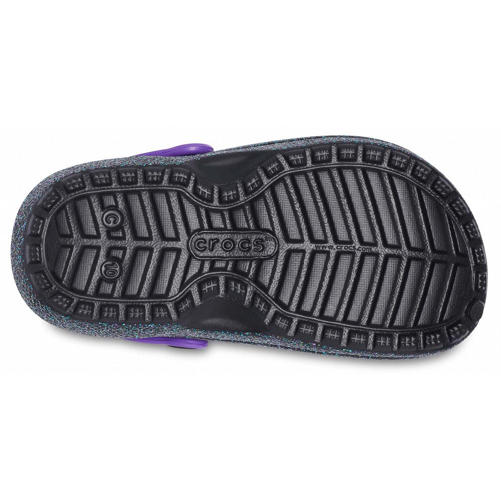 Olive Boys' Crocs Classic Glitter Lined Clog Slippers | NZ 1453VRWD